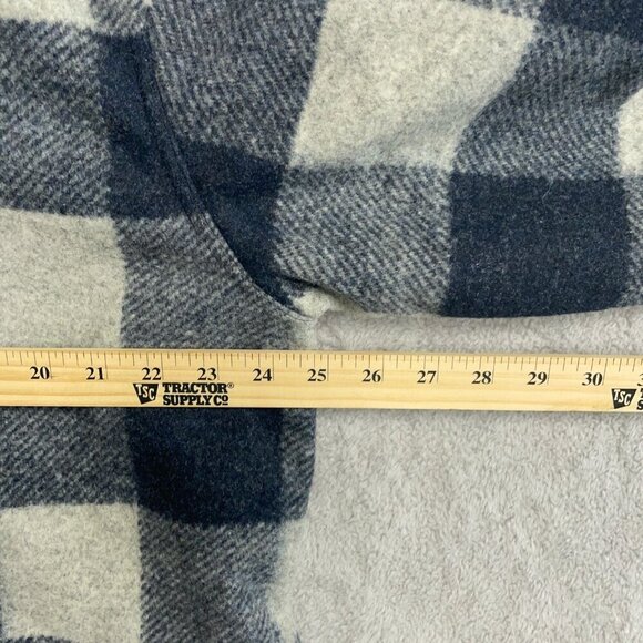 NEW Banana Republic Men's L Heritage Shirt Jacket Large Navy Gray Plaid - Picture 5 of 11